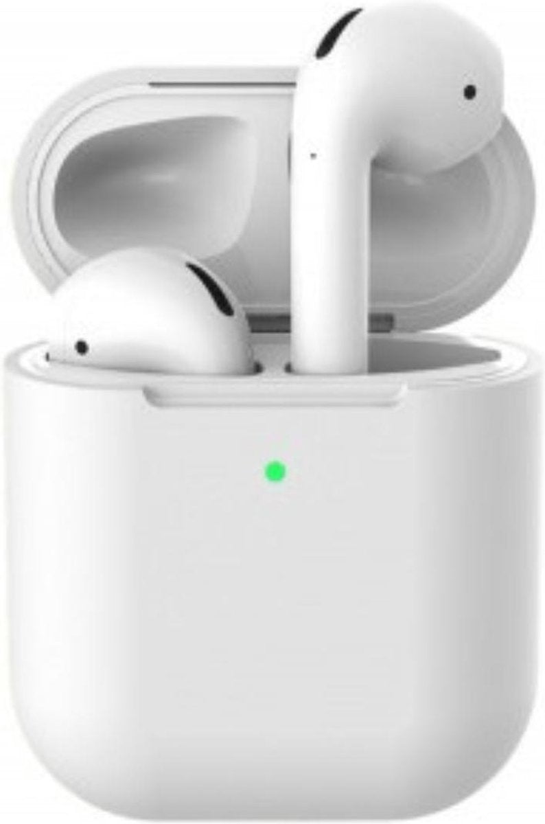 Apple AirPods Hoesje - Siliconen AirPods Case - geschikt voor AirPods 1 en 2 - Wit