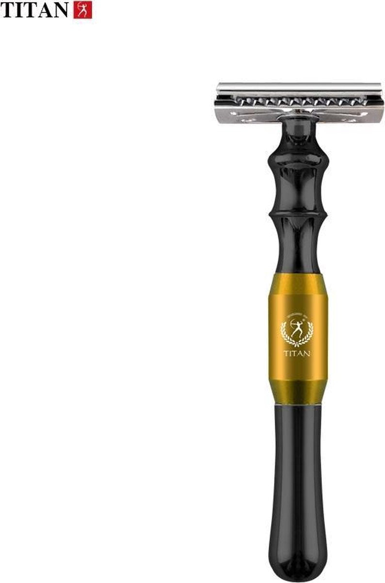 Titan Safety Razor Hoog Kwaliteit - Double Edge - Scheermes Klassiek - Luxe scheermes - Scheermes Barbiersmes - Nekmes - klapmes - kappersmes - Klassiek Scheermes
