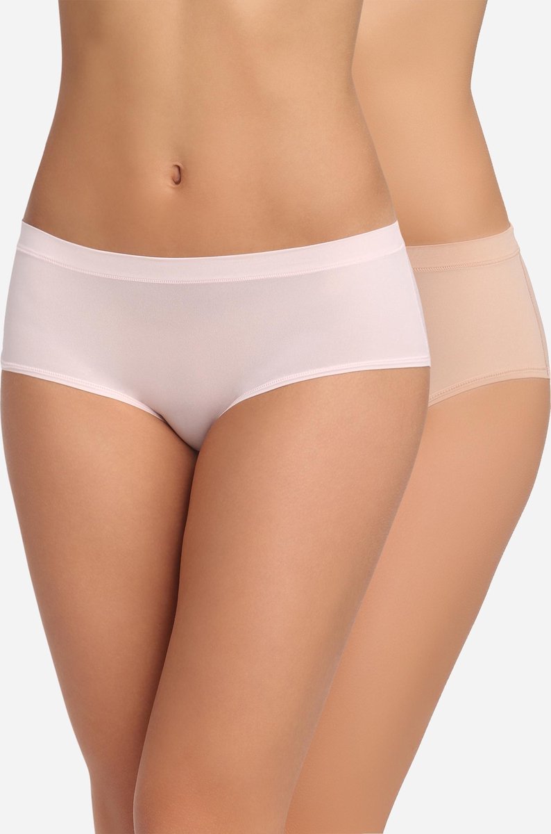 Dim Body Mouv Dames Boxer- 2-Pack -Wit/Skin -Maat L
