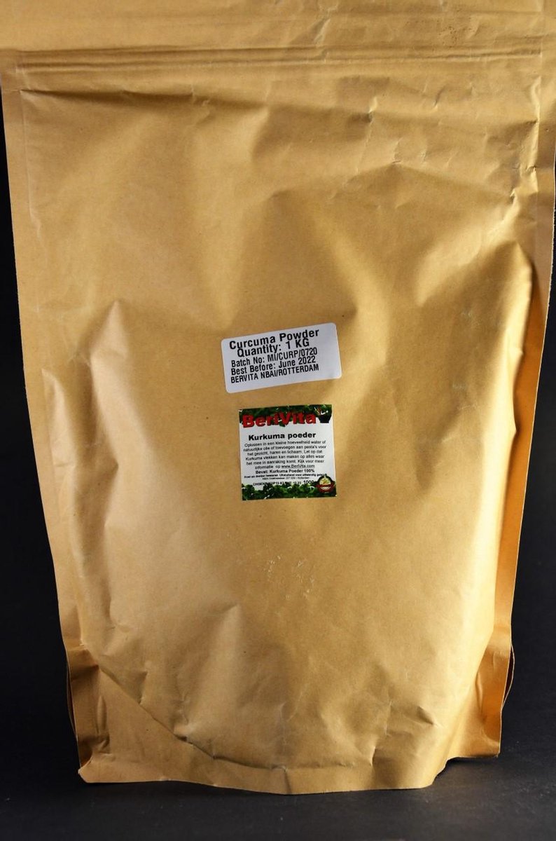 Kurkuma Poeder 100% Zuiver 1kg - Poeder van Geelwortel - Turmeric Powder - Voor Gezichtsmasker