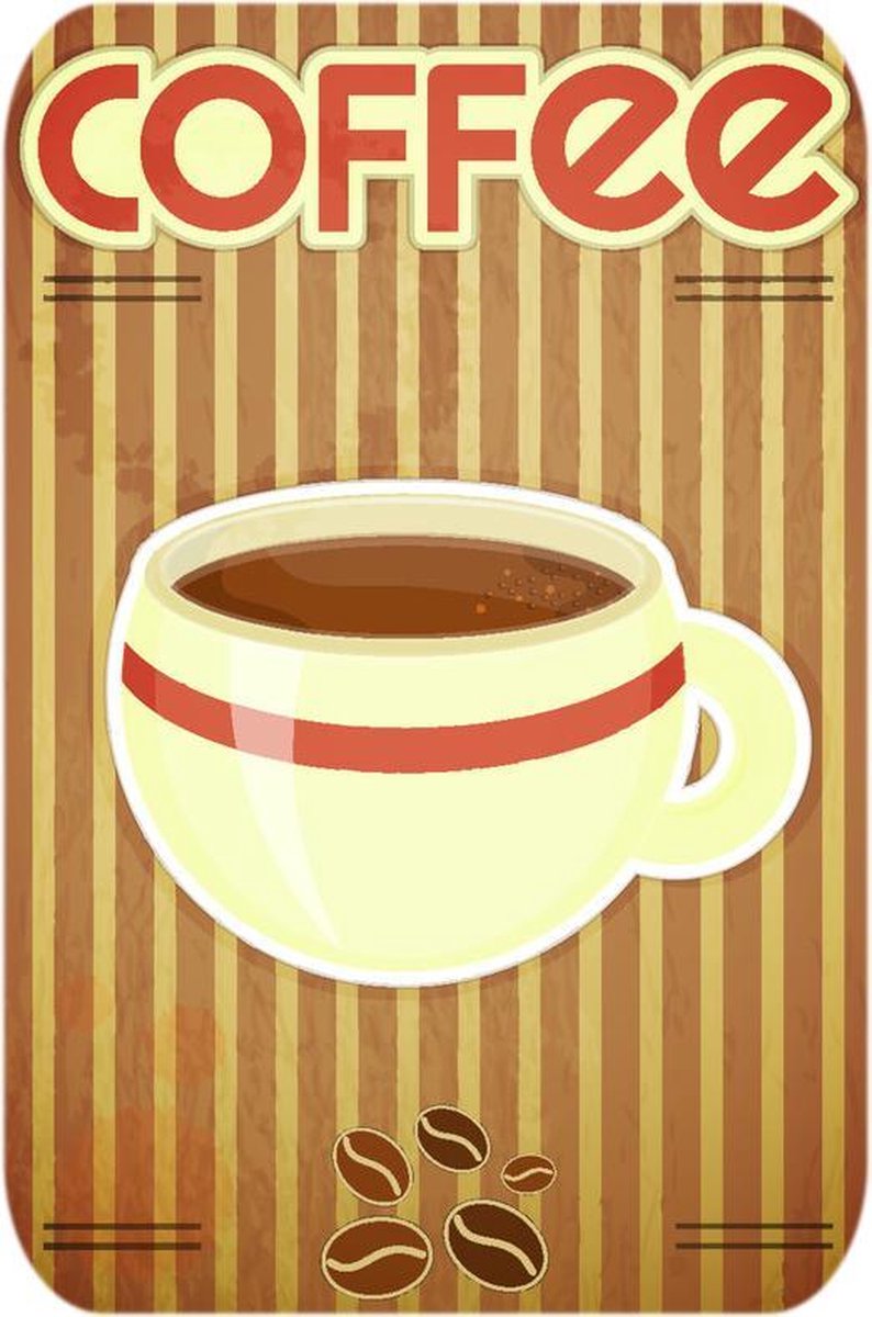 Papillon Afdruipmat met print - antislip keukenmat - coffee - 50x40 cm