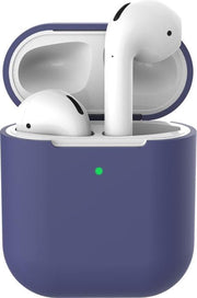 Beschermhoes voor Apple Airpods - Donker Blauw - Siliconen case geschikt voor Apple Airpods 1 & 2