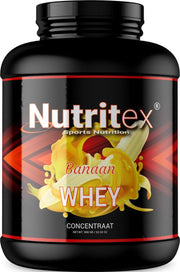 Nutritex© Premium Whey Proteine Shake - 100% Hulpstofvrij - Extra BCAA's - 908 Gram - Banaan