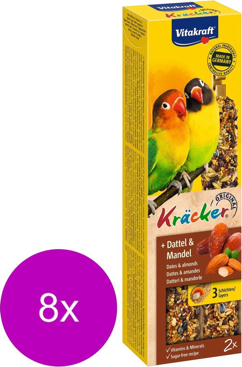Vitakraft Agaporniskracker Fruit - 8 stuks