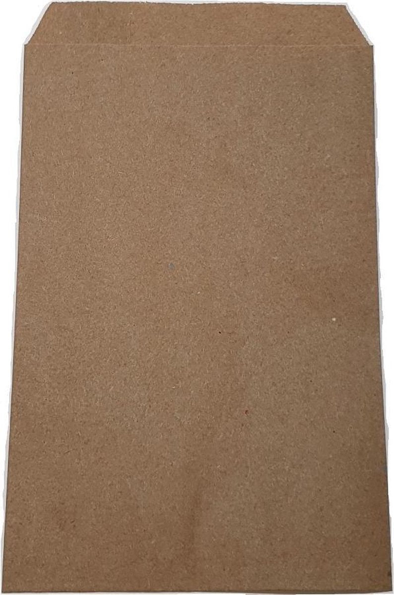 Gerecycled Papieren Zakken Kraft bruin 165x240mm - 100 st