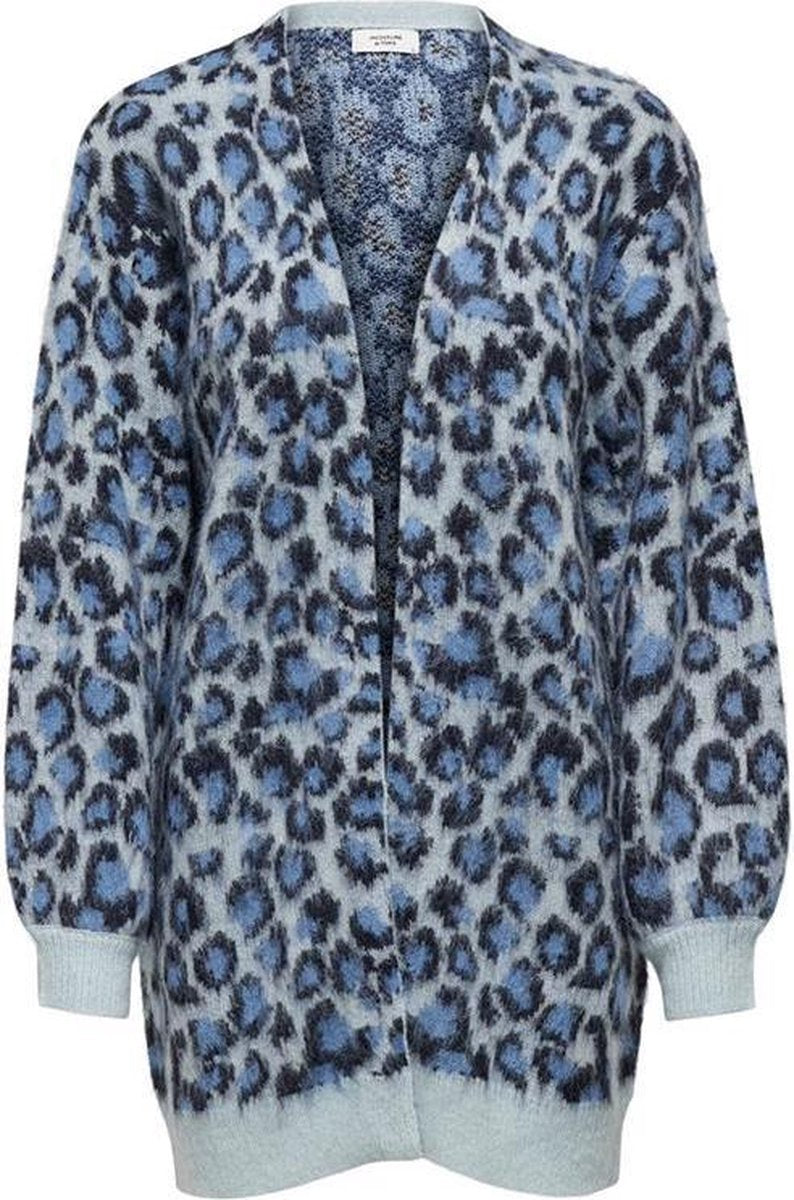Jdymynte jacquard l/s cardigan Winter sky/leopard