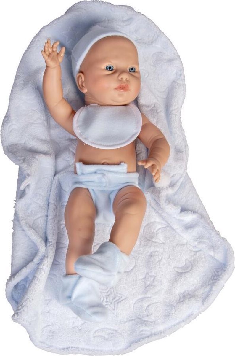 Falca New Born Babypop Jongen met Dekentje