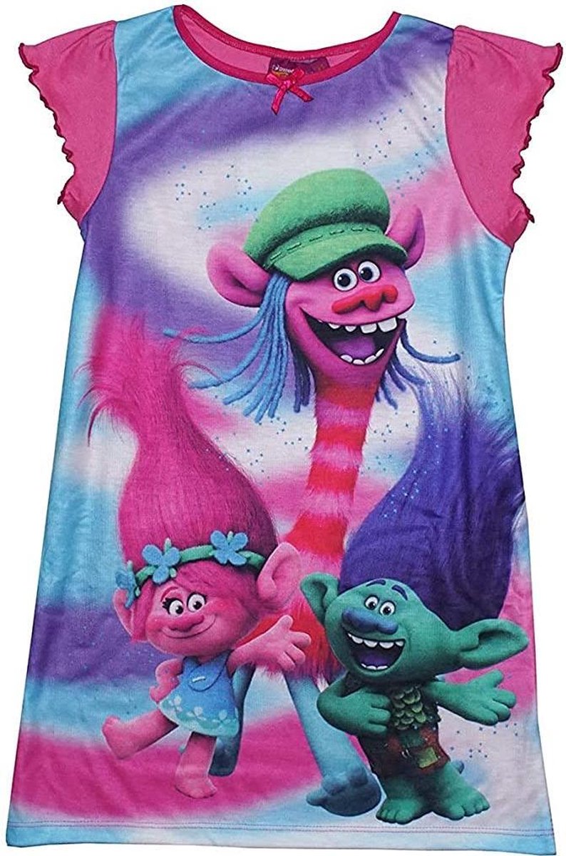 Trolls - Full print - nachthemd korte mouw - maat 92/98