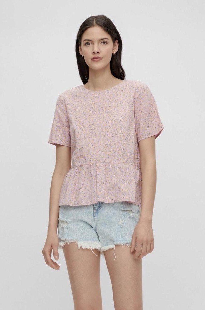 Pctrine Ss Top Bc 17113985 Sheer Lilac/flowers