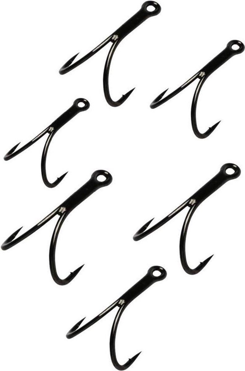 Owner STD-36BC - Double Hook - Maat 8 - 6 Stuks - Zwart