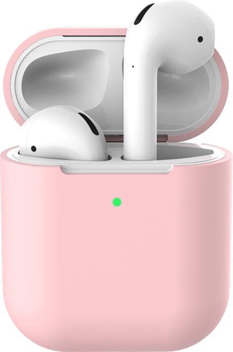 Beschermhoes voor Apple Airpods - Roze - Siliconen case geschikt voor Apple Airpods 1 & 2