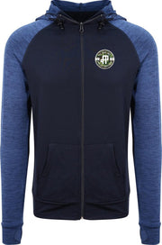 FitProWear Contrast Sportvest Getailleerd - Blauw - Maat S - Heren - Sportkleding - Trainingskleding - Polyester - Dri Fit - Vest - Zoodie - Hoodie - Sportvest - Getailleerd vest - Slim-Fit - Fitnesskleding
