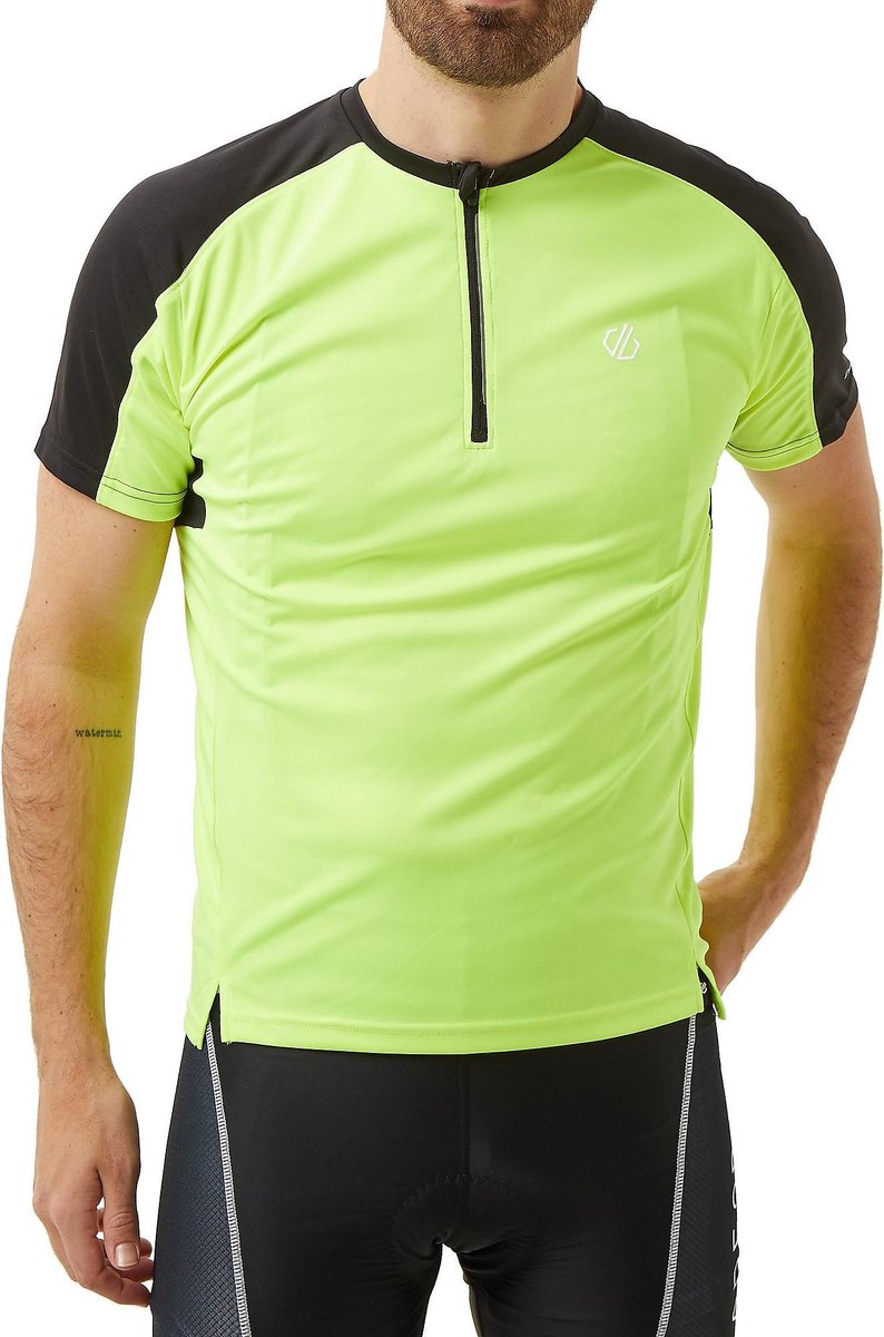 Dare2b Aces Ii Fietsshirt / Wielrenshirt - Korte Mouw - Geel - Heren - Maat XL