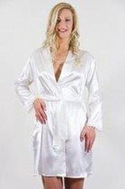 Langere Satijnen Kimono Maat: M-ecru