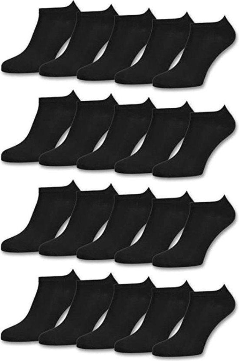 Socke © /Sokken/Sok/Sneakersokken/Enkelsokken "Zwart"/Maat 43-46/5 Paar