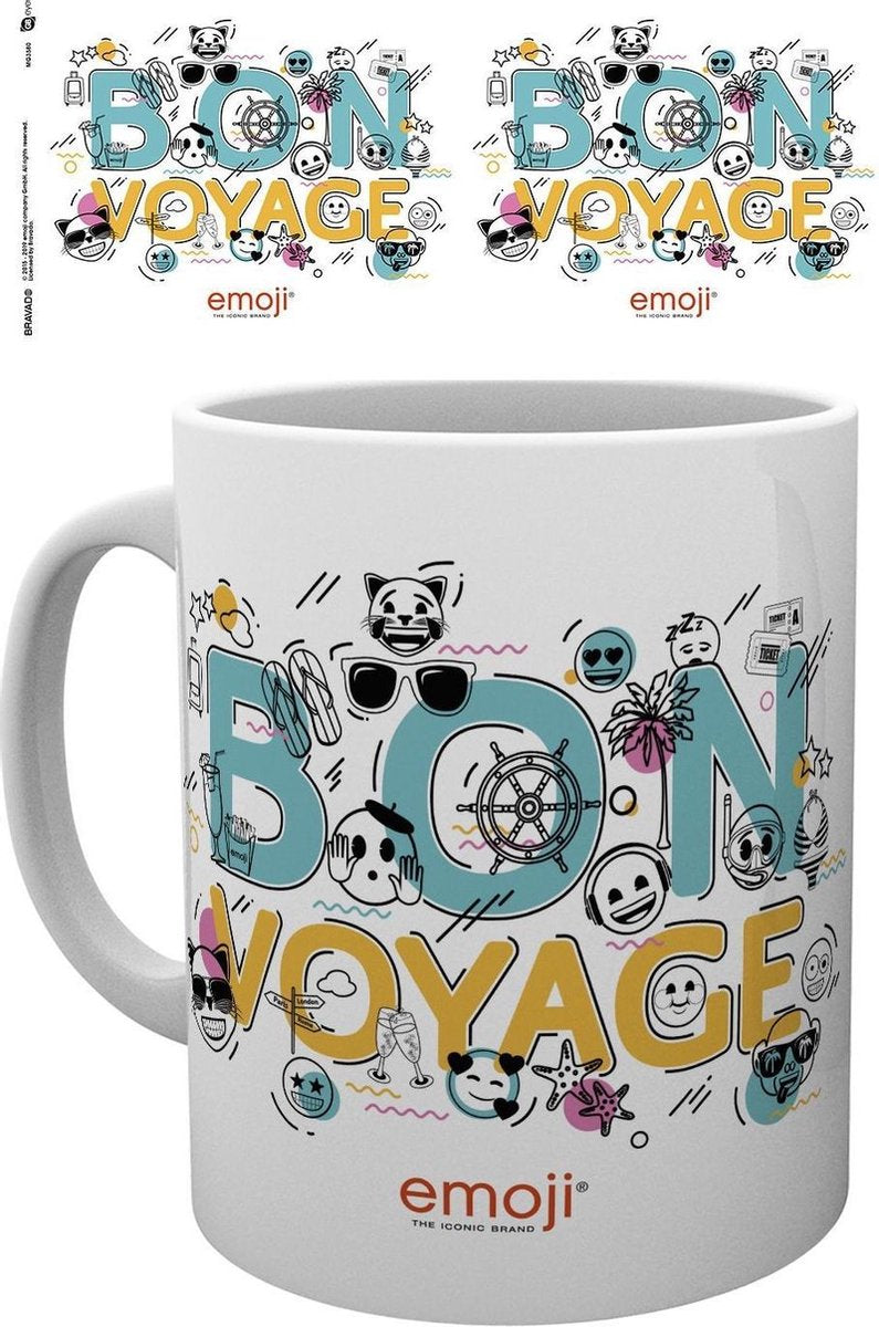 Emoji Bon Voyage Mok