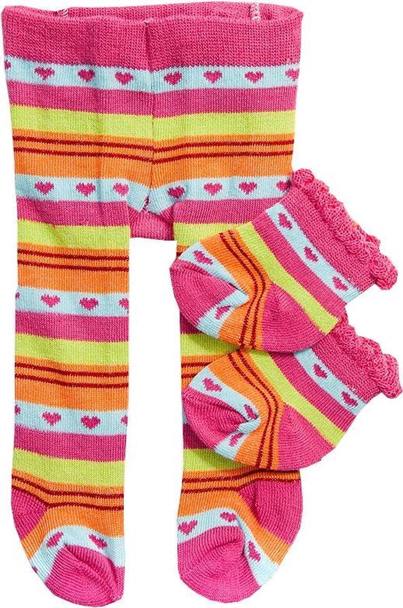 Heless Maillot En Sokjes Met Hartjes Voor Een Pop Van 35-45 Cm