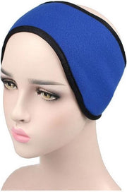 Hoofdband - Oorwarmer - Earmuffs - Fleece - Wintersport - Sport - Klittenband - Blauw