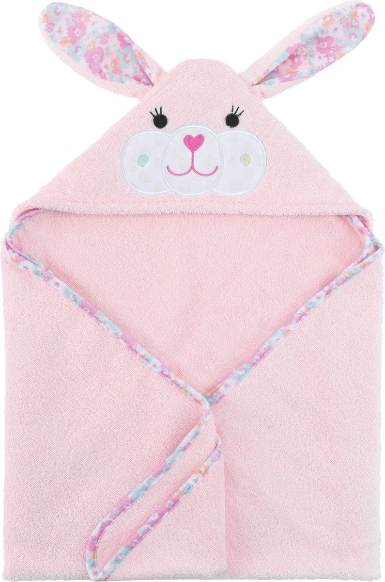 Zoocchini baby badcape - Beatrice the Bunny roze