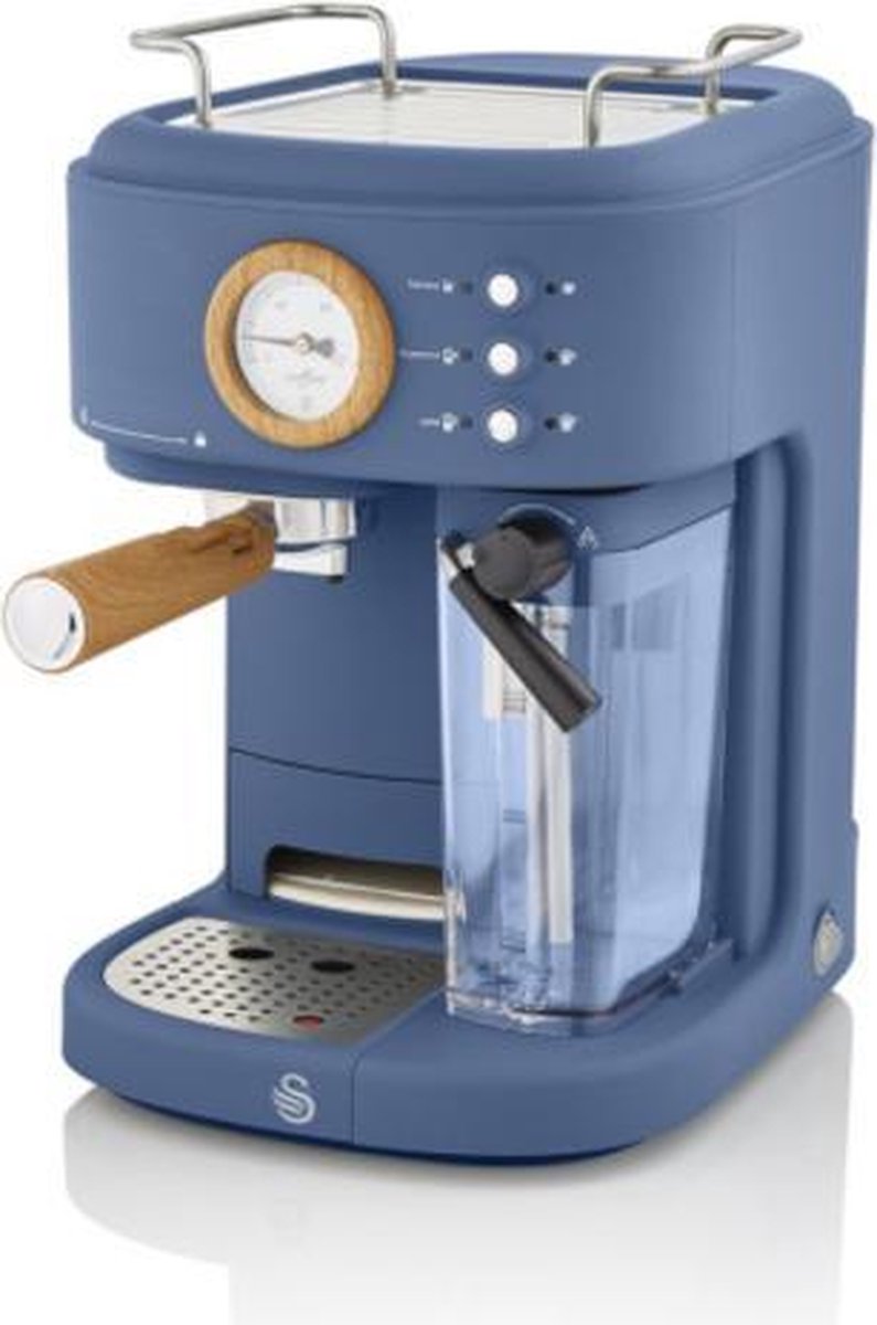 Swan One Touch Espressomachine – Gemalen Koffie & Koffiepads – Wit