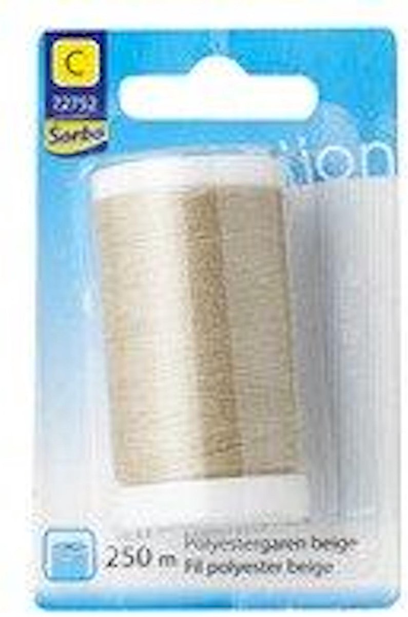 Sorbo Confection - polyester naaigaren beige - klosje 250 m garen om te naaien -72752