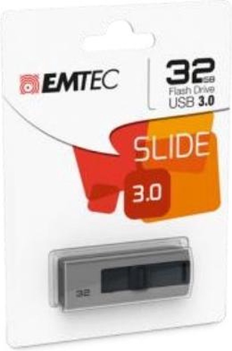 Emtec B250 Slide USB flash drive 32 GB USB Type-A 3.2 Gen 1 (3.1 Gen 1) Grijs