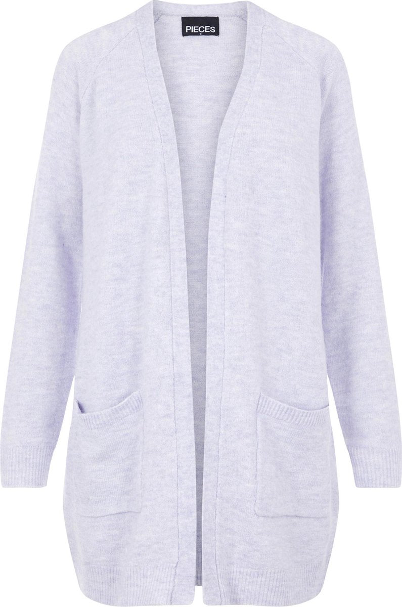 Pieces PERLA LS LONG CARDIGAN KNIT 17111310 Dames Vest Purple Heather - Maat S