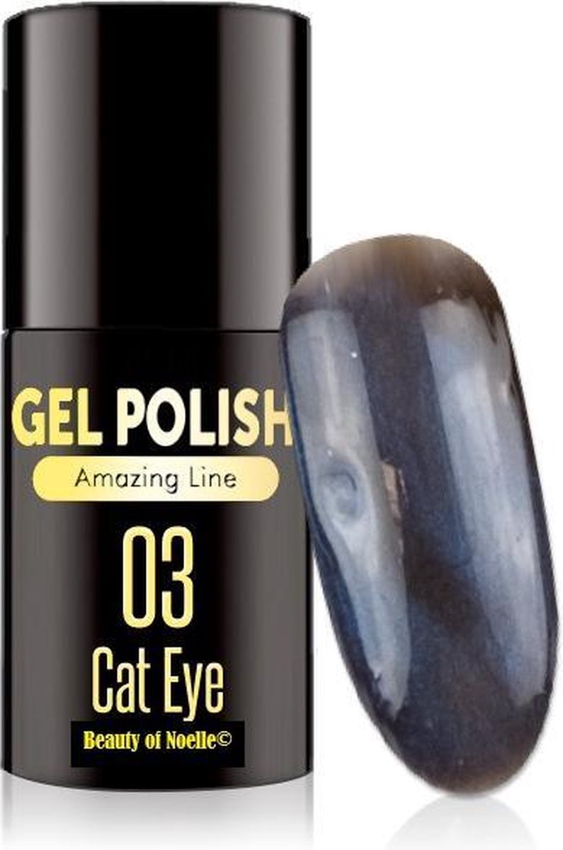 Cat-Eye Blauw 03 - Magnetic Gelpolish incl. magneet stick - gellak