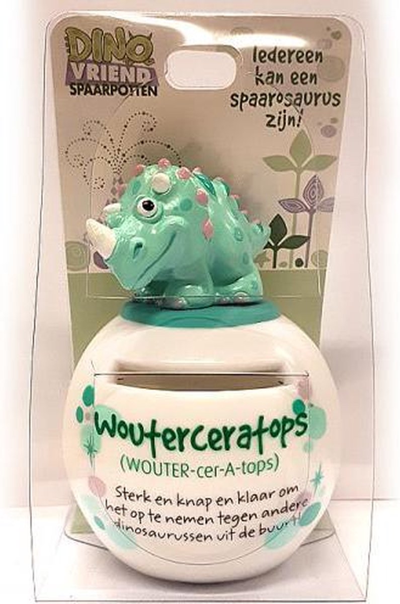 Wouterceratops Dino Vriend spaarpot | Dinosaurus Spaarpotten