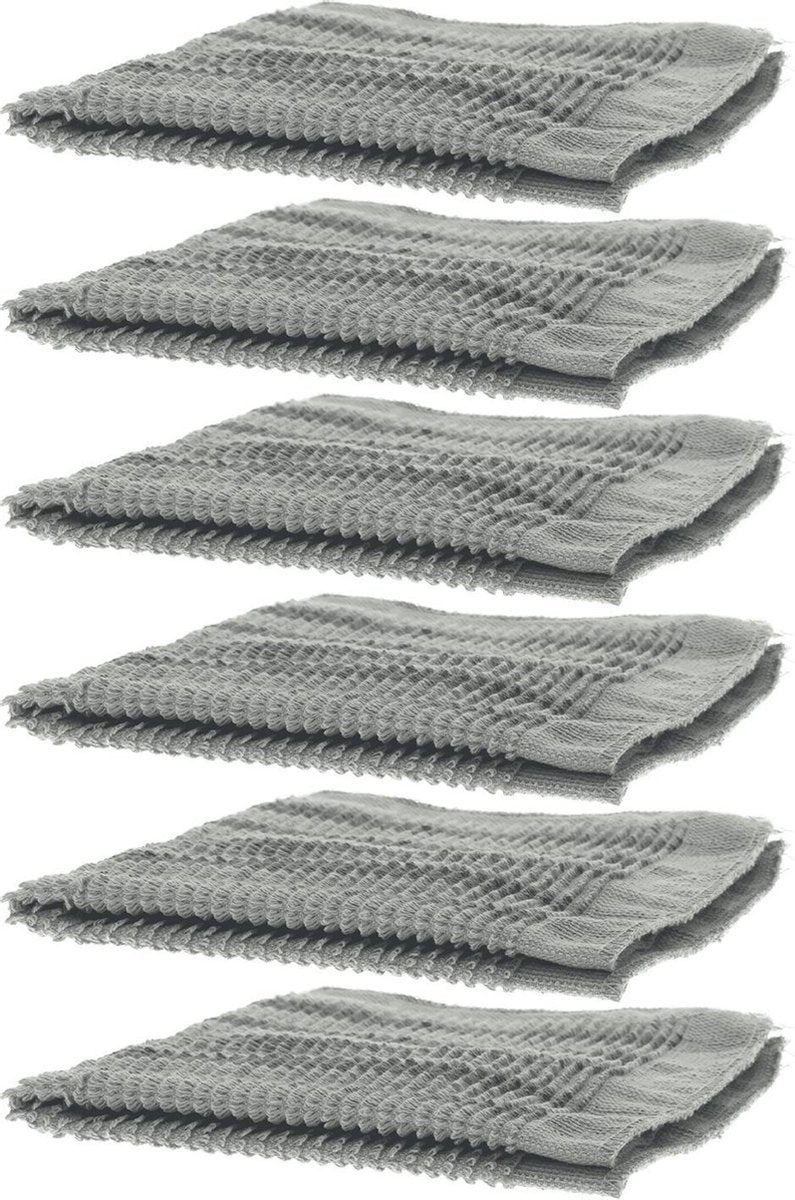 6x Eco badstof vaatdoeken/dweiltjes 20 x 30 cm - Greenminds - Katoenen keukendoekjes/schoonmaakdoekjes -  Milieubewuste huishoud producten