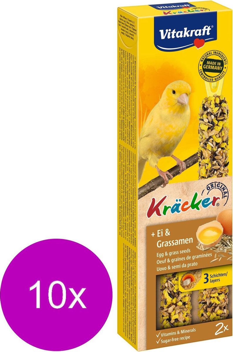Vitakraft Kanarie Kracker Ei 2 in 1 - 10 stuks