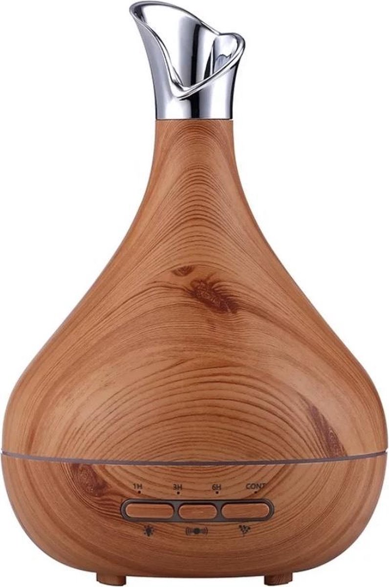 Devacieux Aroma Diffuser + 10ML Neutriherbs Olie - Geurverspreider - Luchtbevochtiger Aroma Therapie - Lichtbruin