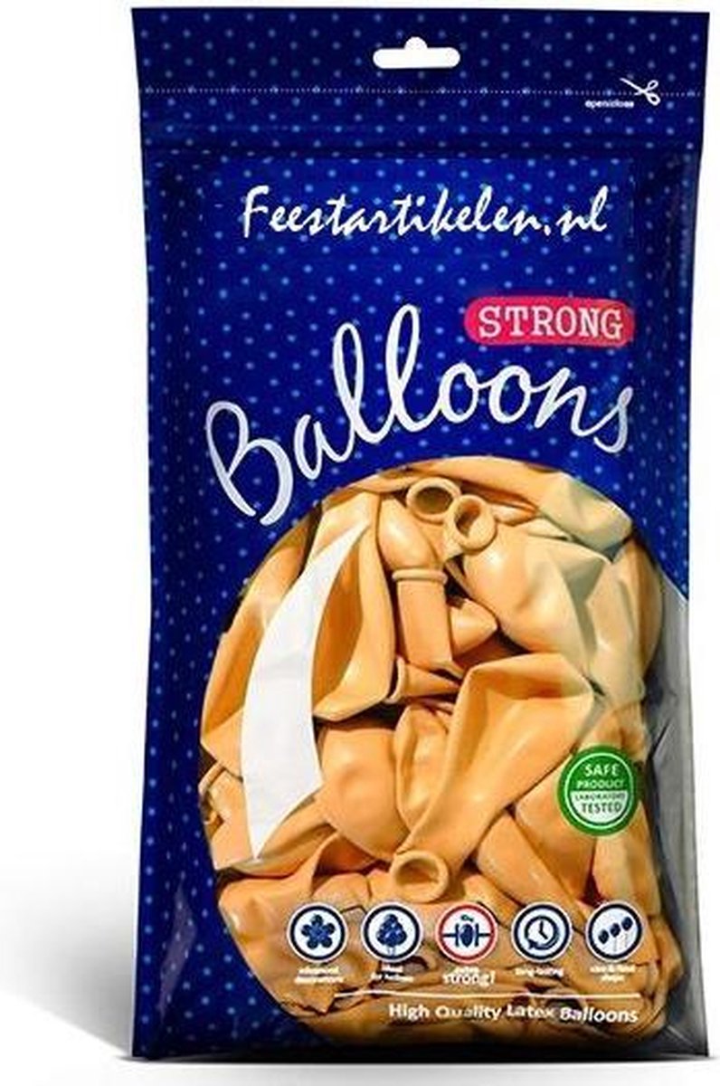 Ballonnen lichtoranje 100 stuks