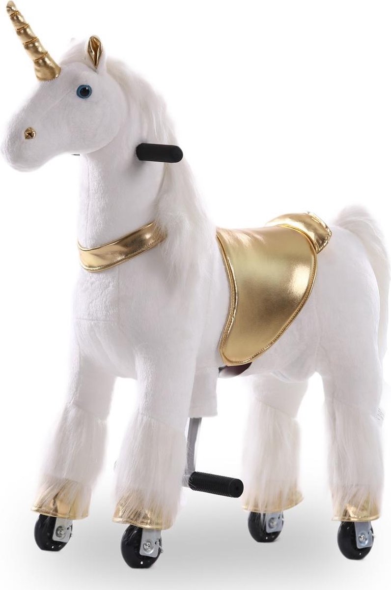 Kijana Rijden unicorn - Rijdend speelgoed - Klein - Wit/Roze