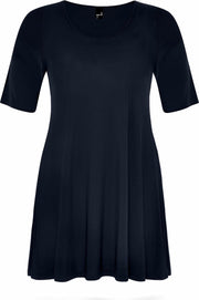 Yoek | Grote maten - dames t-shirt korte mouw - donkerblauw