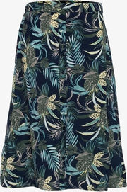 TwoDay dames midi rok met bloemenprint - Blauw - Maat M