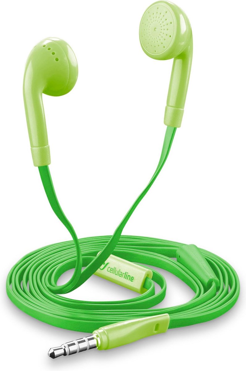 Cellularline BUTTERFLYSMARTG In-ear Stereofonisch Bedraad Groen mobiele hoofdtelefoon