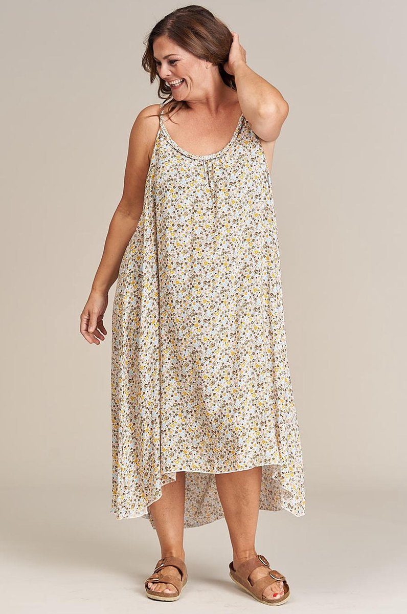 Gozzip jurk Amalie wijd bloem print