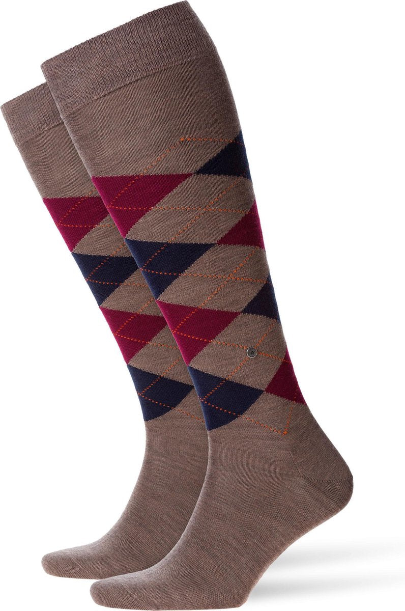 Burlington Edinburgh Heren Kniekous 27082 - Bruin 5817 PEBBLE Heren - 40-46
