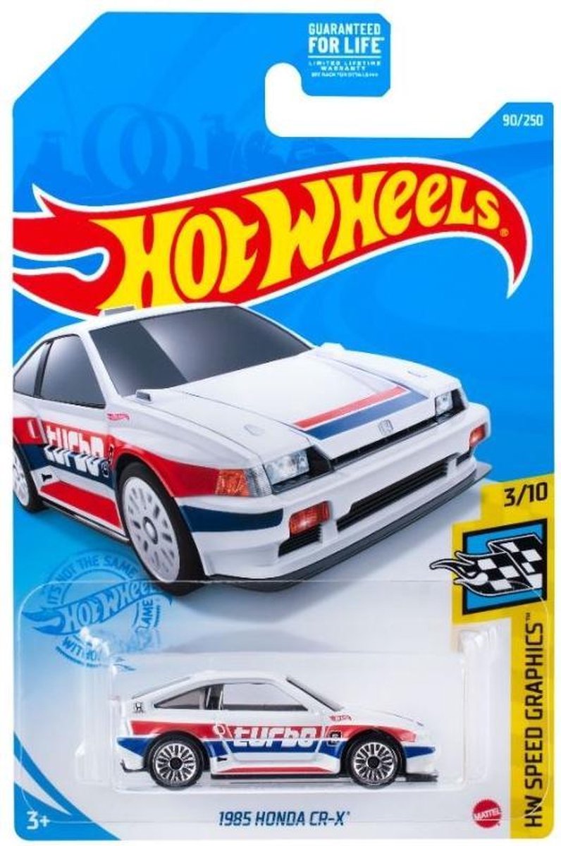 Hot Wheels Auto Speed Graphics 1985 Honda Cr-x 7cm Wit