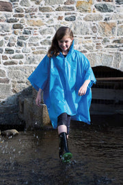 Regencape Poncho voor kinderen Kleur Saphir blauw / in 8 verschillende kleuren