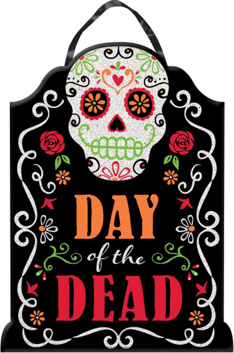 AMSCAN - Glitter Dia de los Muertos decoratie - Decoratie > Muur-
