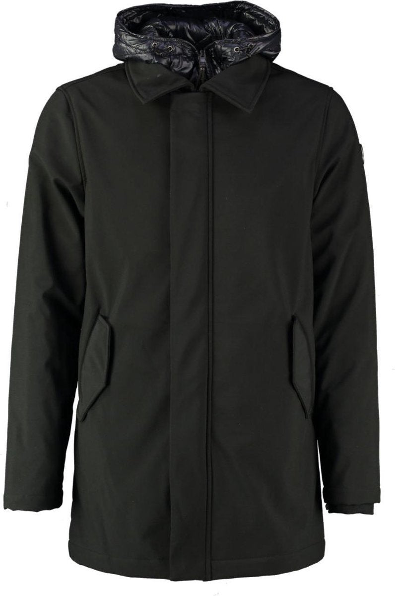 Dstrezzed wat langere zwarte trenchcoat softshell zomerjas winterjas in 1 - Maat M