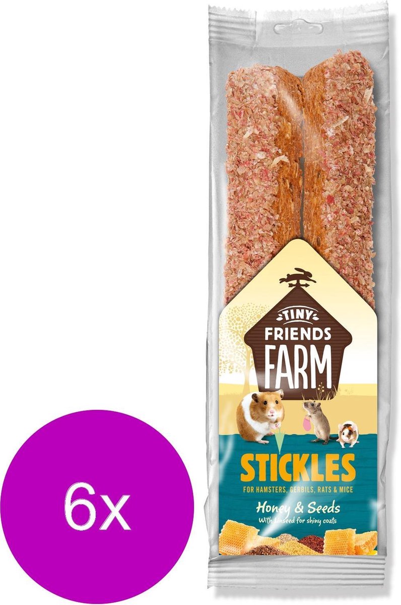 Supreme Tiny Friend Farm Stickle 100 g - Knaagdiersnack - 6 x Zaden&Honing