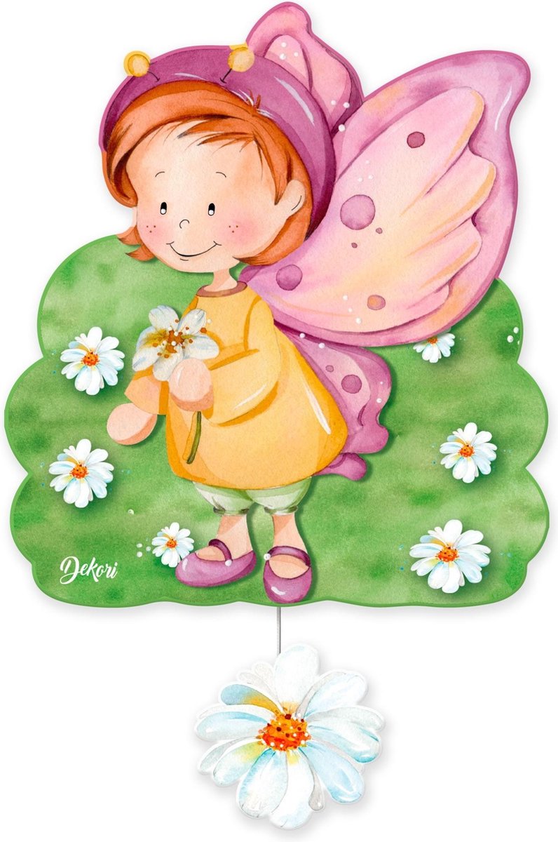 Dekori Muziekdoos Vlinder-fee Meisjes 23 X 32 Cm Groen/roze Hout