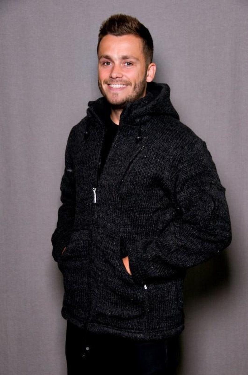 Pure Wool herenvest WJK-1323 Antraciet XL