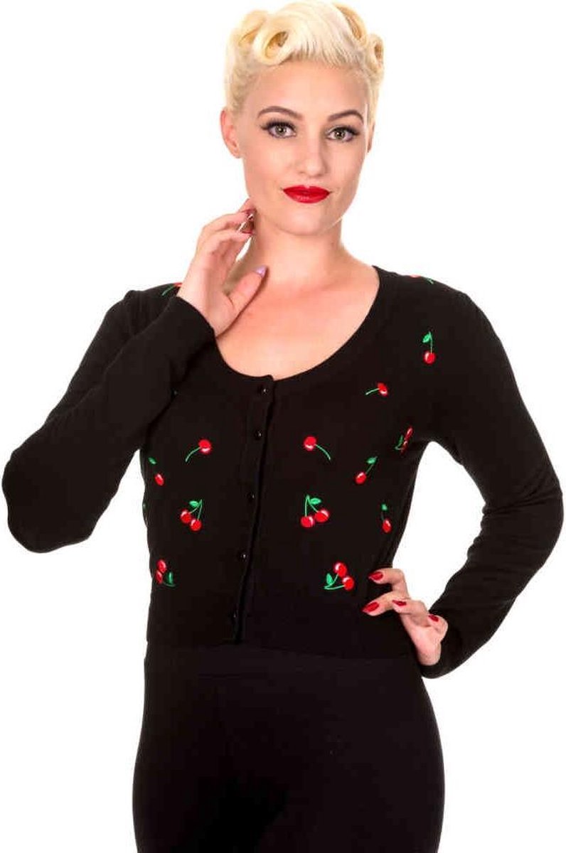 Dancing Days Cardigan -L- Drive Me Crazy Zwart/Rood