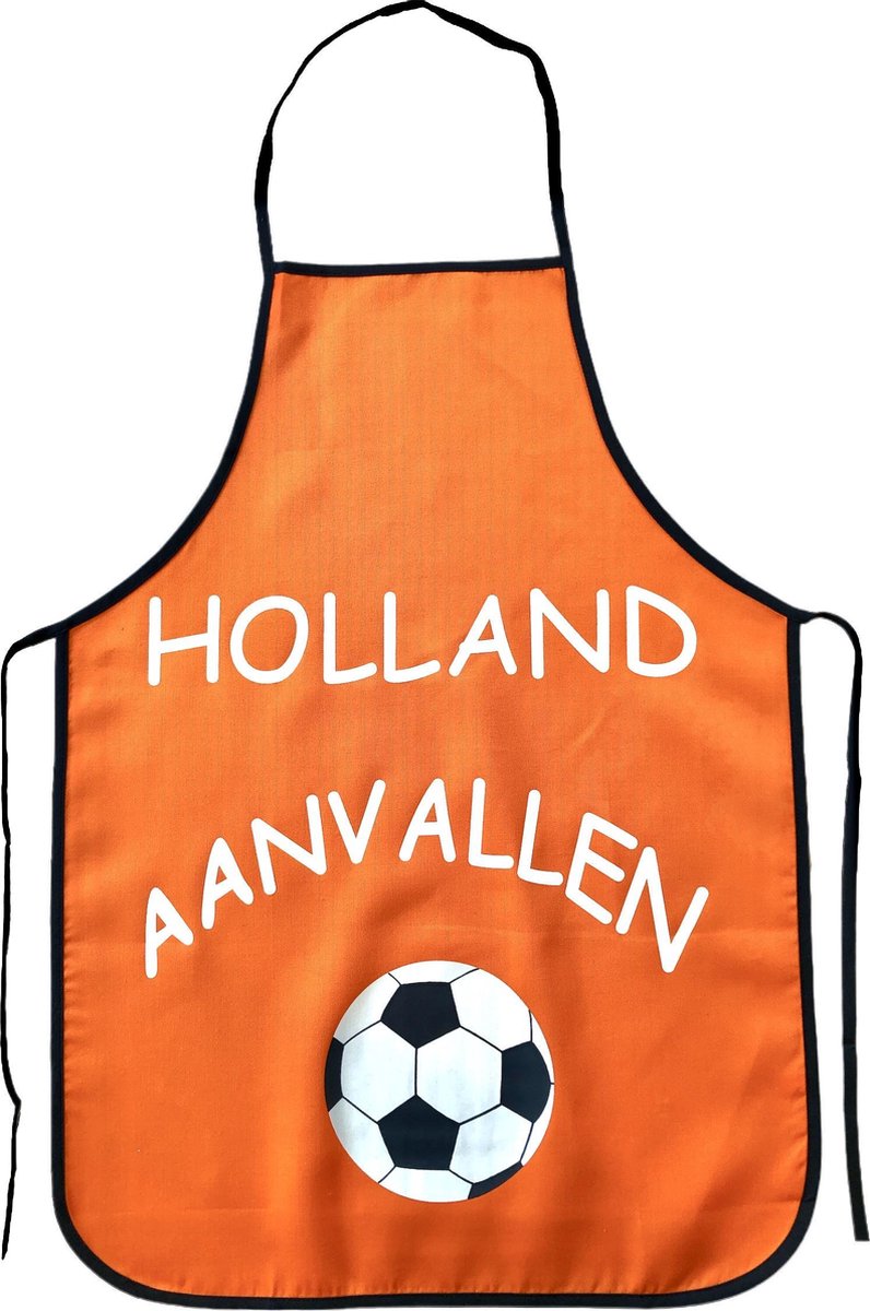 Schort - Oranje - Holland - Voetballen - 55 x 75 cm