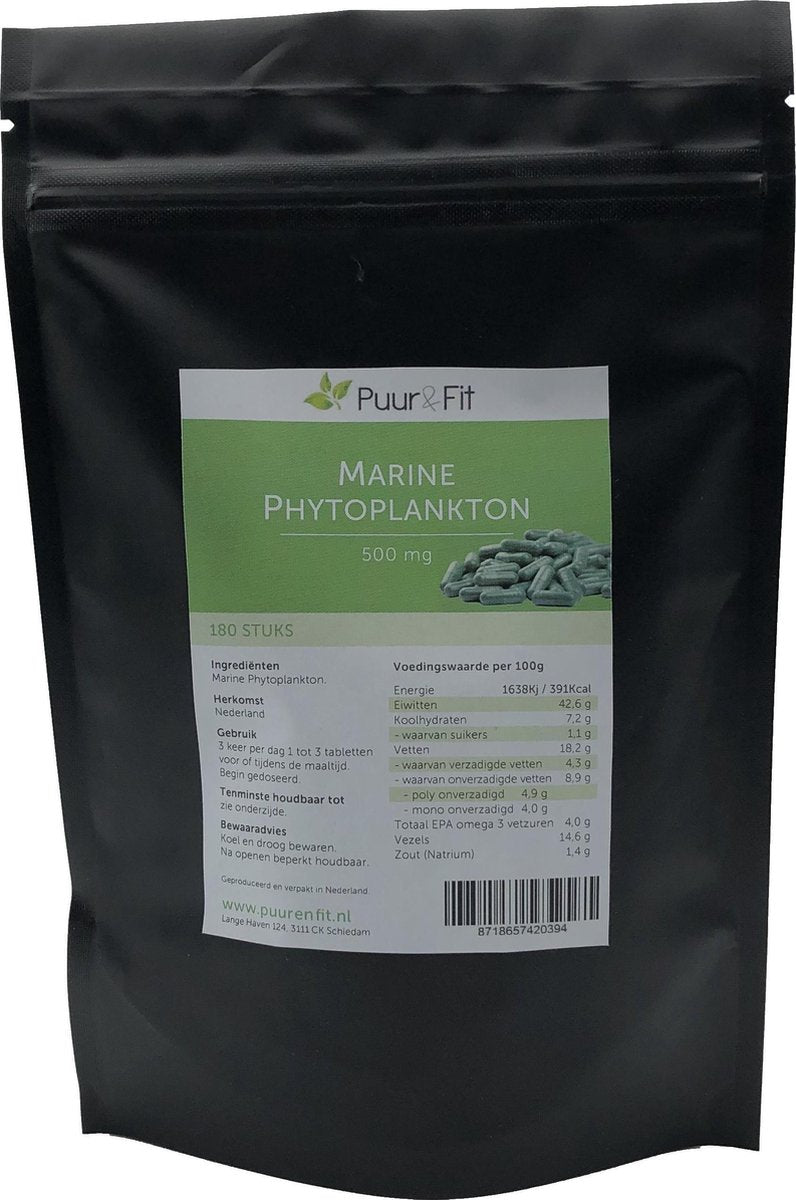 Puur&Fit Marine Phytoplankton - 180 v-capsules