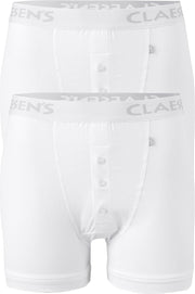 Claesen's Boxers (2-pack) - Retro rib - wit -  Maat M